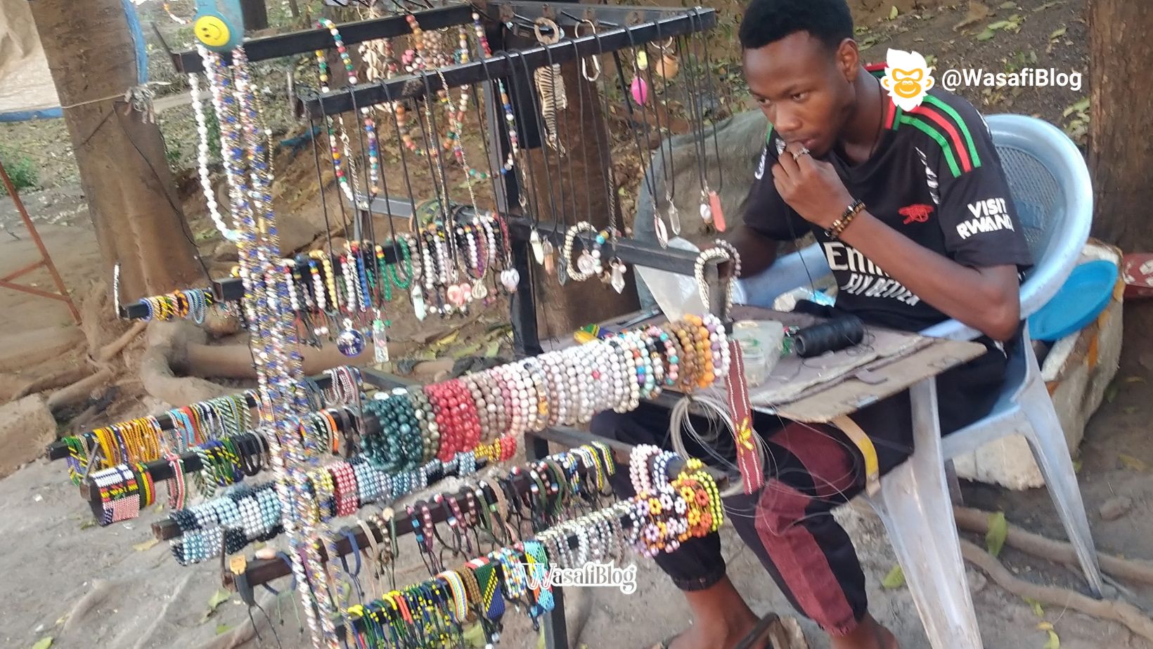 Souvenirs bracelets in Moshi